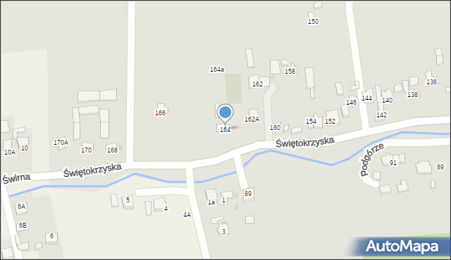 Ostrowiec Świętokrzyski, Świętokrzyska, 164, mapa Ostrowiec Świętokrzyski