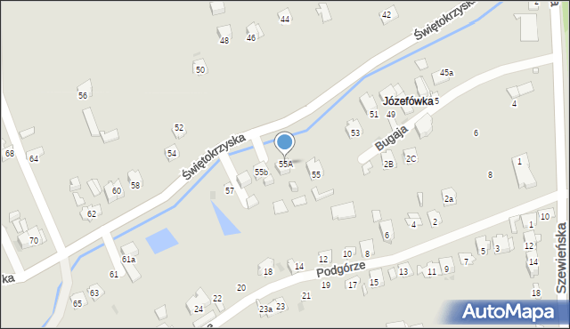 Ostrowiec Świętokrzyski, Świętokrzyska, 55A, mapa Ostrowiec Świętokrzyski