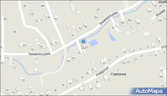 Ostrowiec Świętokrzyski, Świętokrzyska, 61a, mapa Ostrowiec Świętokrzyski