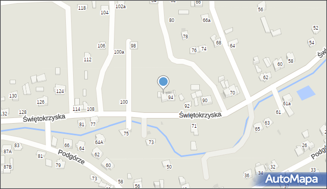 Ostrowiec Świętokrzyski, Świętokrzyska, 94A, mapa Ostrowiec Świętokrzyski