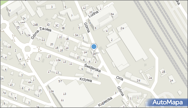 Otwock, Świderska, 1A, mapa Otwock