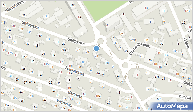Otwock, Świderska, 23, mapa Otwock