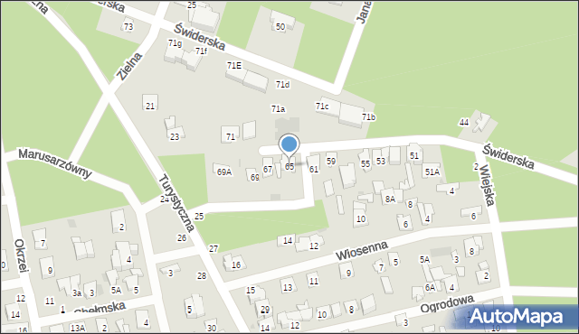 Otwock, Świderska, 65, mapa Otwock