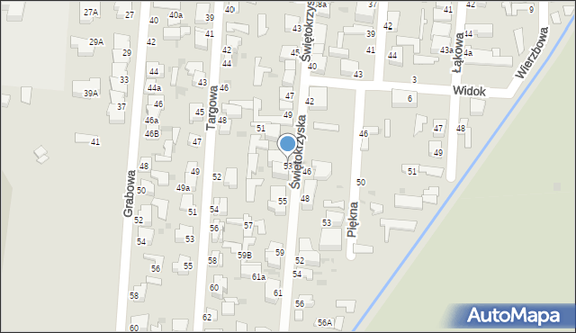 Pabianice, Świętokrzyska, 53, mapa Pabianic