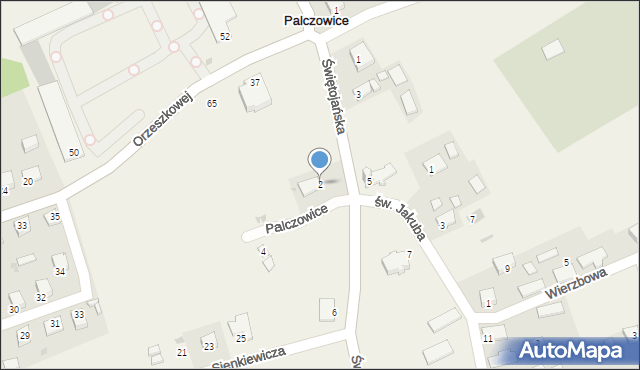 Palczowice, Świętojańska, 2, mapa Palczowice