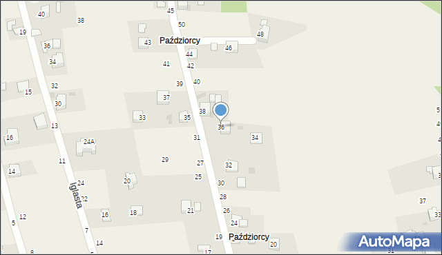 Pewel Mała, Świerkowa, 36, mapa Pewel Mała