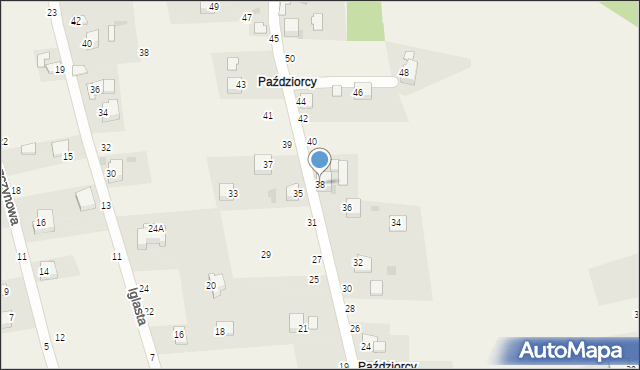 Pewel Mała, Świerkowa, 38, mapa Pewel Mała