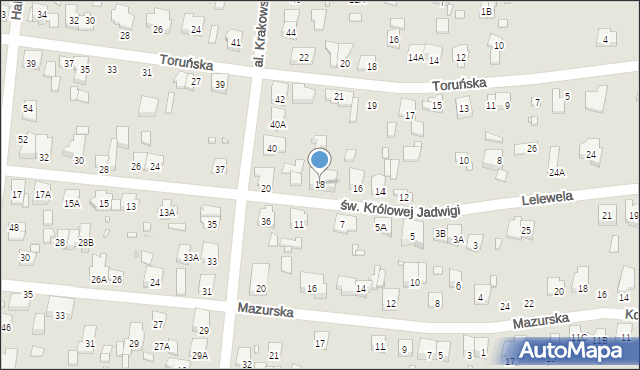 Piastów, św. Królowej Jadwigi, 18, mapa Piastów