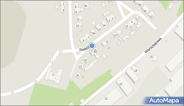 Piła, Świteź, 18, mapa Piły