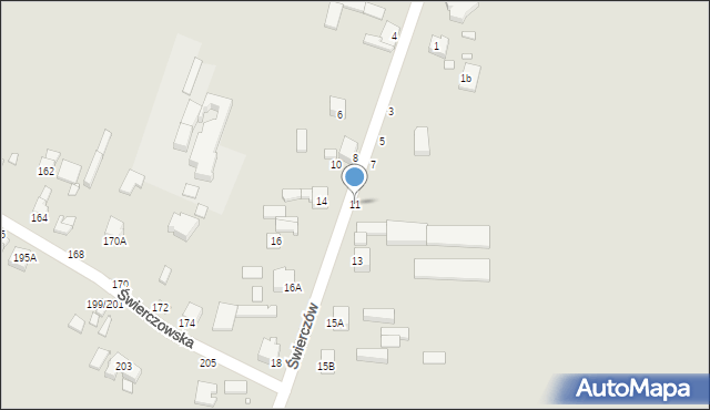 Piotrków Trybunalski, Świerczów, 11, mapa Piotrków Trybunalski