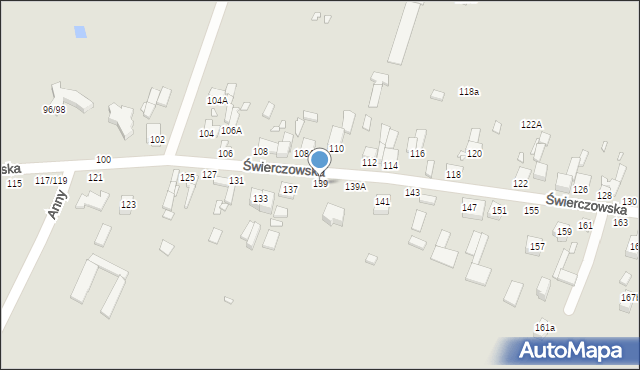 Piotrków Trybunalski, Świerczowska, 139, mapa Piotrków Trybunalski