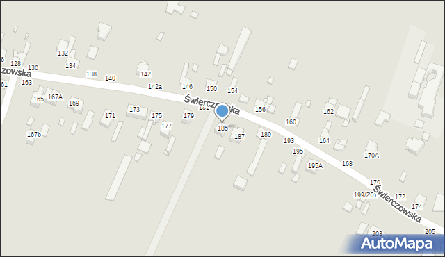 Piotrków Trybunalski, Świerczowska, 185, mapa Piotrków Trybunalski