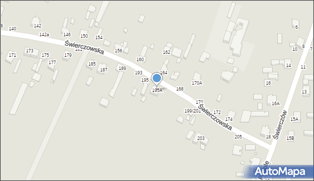 Piotrków Trybunalski, Świerczowska, 195A, mapa Piotrków Trybunalski