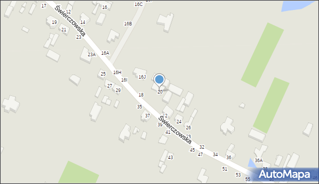 Piotrków Trybunalski, Świerczowska, 20, mapa Piotrków Trybunalski