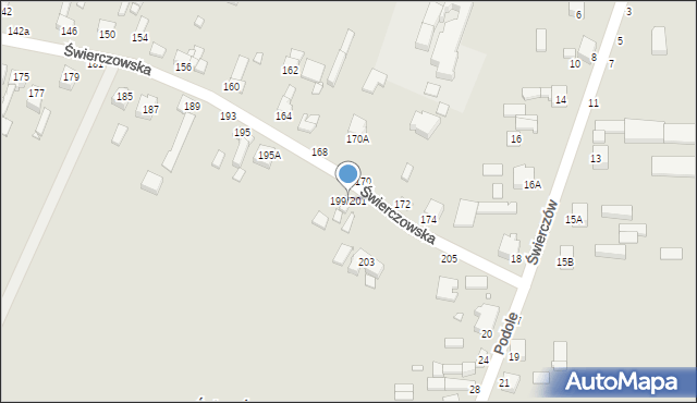 Piotrków Trybunalski, Świerczowska, 201, mapa Piotrków Trybunalski