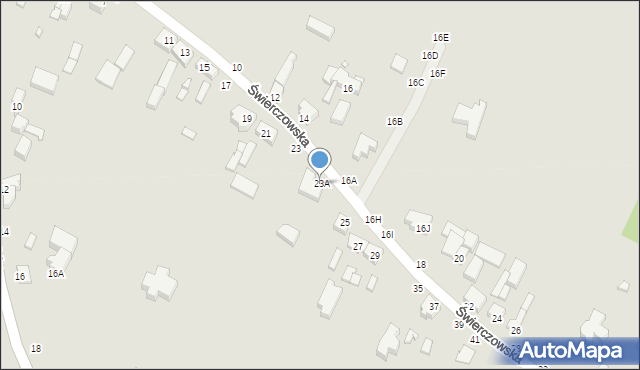 Piotrków Trybunalski, Świerczowska, 23A, mapa Piotrków Trybunalski