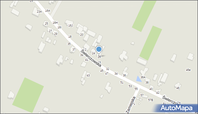 Piotrków Trybunalski, Świerczowska, 26, mapa Piotrków Trybunalski