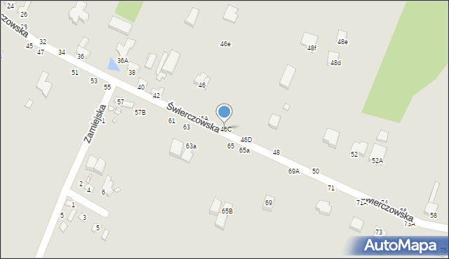 Piotrków Trybunalski, Świerczowska, 46C, mapa Piotrków Trybunalski