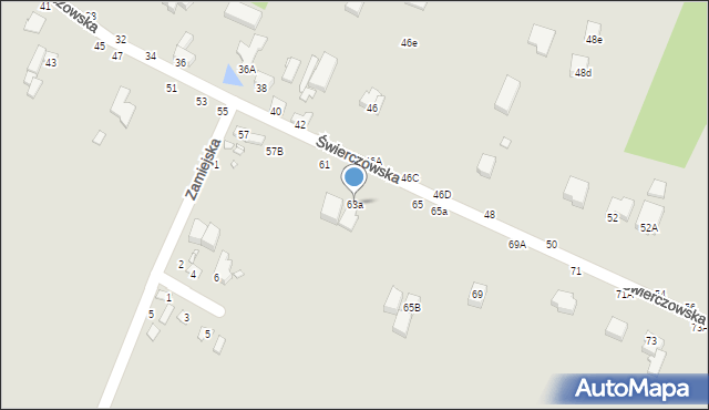 Piotrków Trybunalski, Świerczowska, 63a, mapa Piotrków Trybunalski