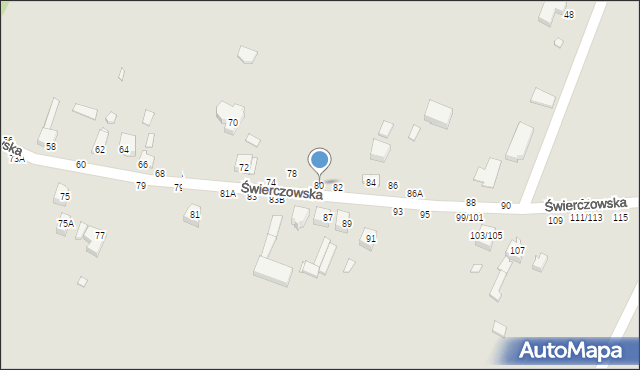 Piotrków Trybunalski, Świerczowska, 80, mapa Piotrków Trybunalski