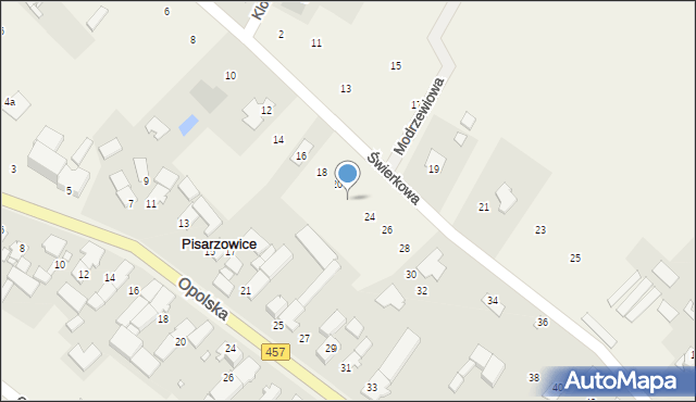 Pisarzowice, Świerkowa, 22, mapa Pisarzowice