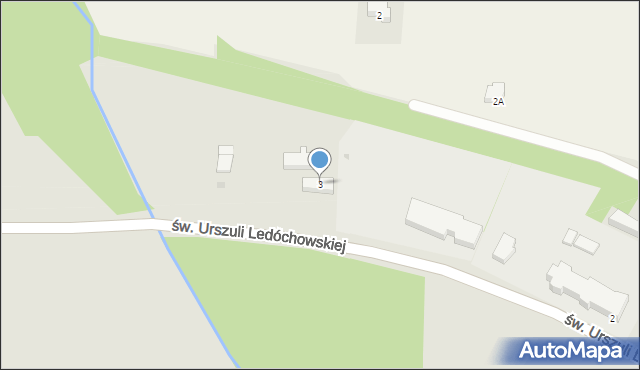 Pniewy, św. Urszuli Ledóchowskiej, 3, mapa Pniewy