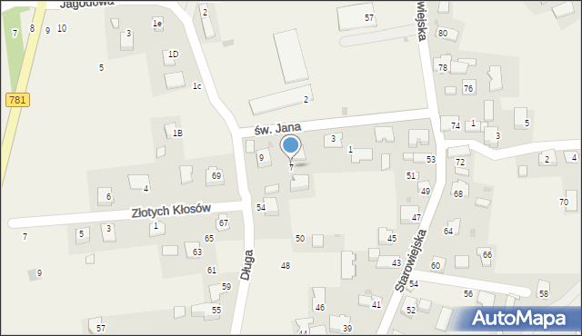 Podolsze, św. Jana, 7, mapa Podolsze