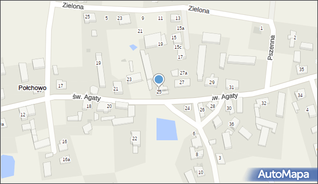 Połchowo, św. Agaty, 25, mapa Połchowo