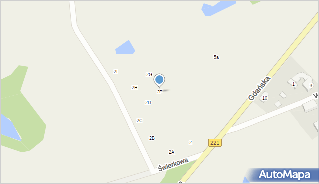 Pomlewo, Świerkowa, 2F, mapa Pomlewo