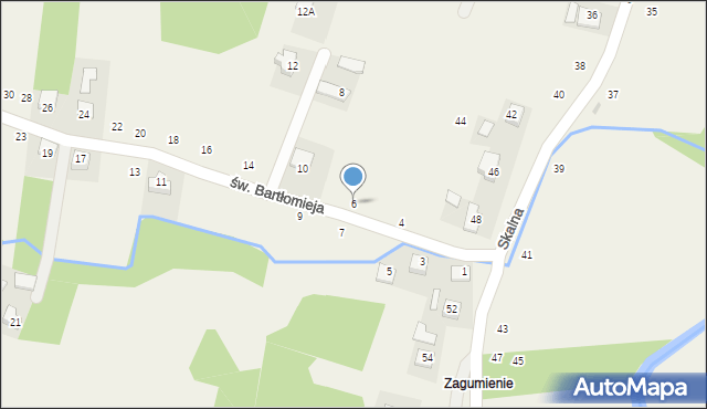 Poręba Spytkowska, św. Bartłomieja, 6, mapa Poręba Spytkowska