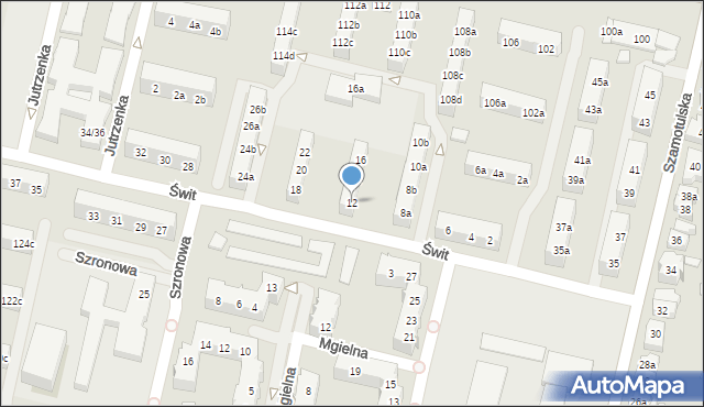 Poznań, Świt, 12, mapa Poznania