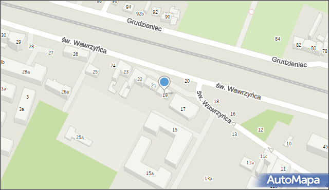 Poznań, św. Wawrzyńca, 19, mapa Poznania