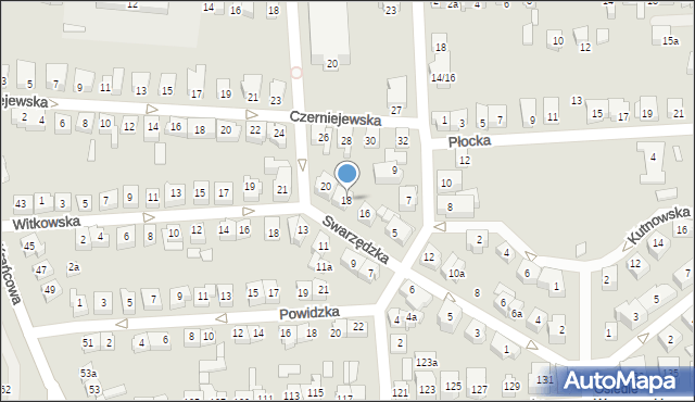 Poznań, Swarzędzka, 18, mapa Poznania