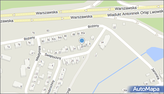Poznań, Świętochny, 10, mapa Poznania