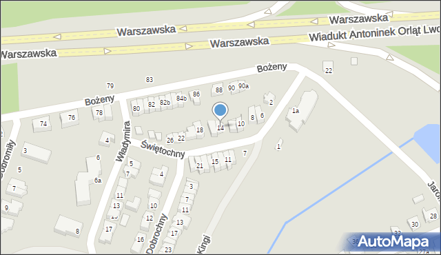 Poznań, Świętochny, 14, mapa Poznania
