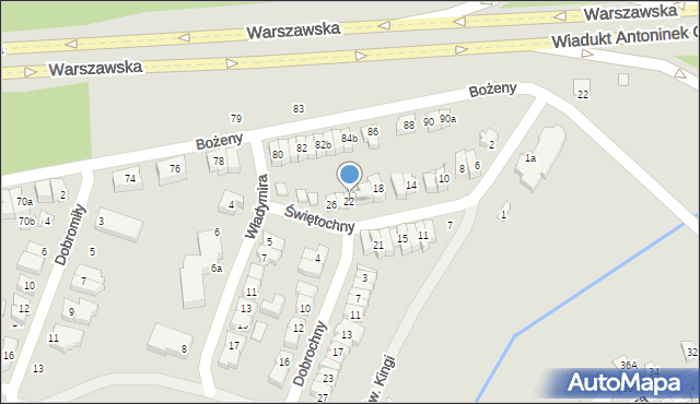 Poznań, Świętochny, 22, mapa Poznania