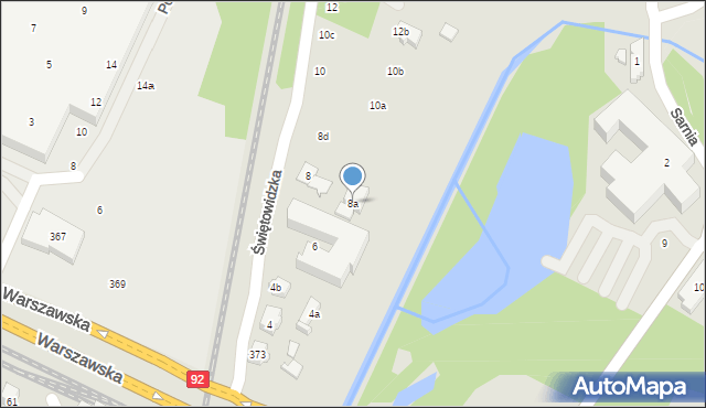 Poznań, Świętowidzka, 8a, mapa Poznania