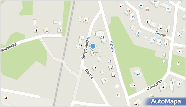 Poznań, Świętowidzka, 9, mapa Poznania