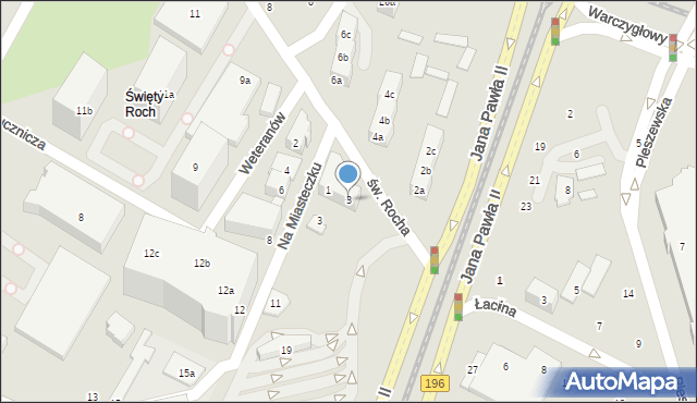 Poznań, św. Rocha, 3, mapa Poznania