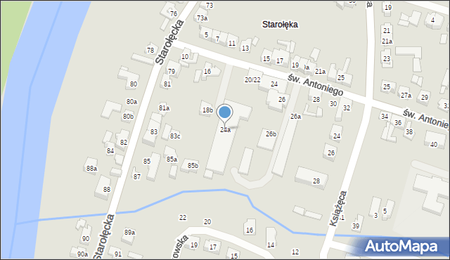 Poznań, św. Antoniego, 24a, mapa Poznania