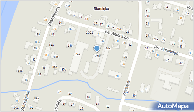 Poznań, św. Antoniego, 26b, mapa Poznania