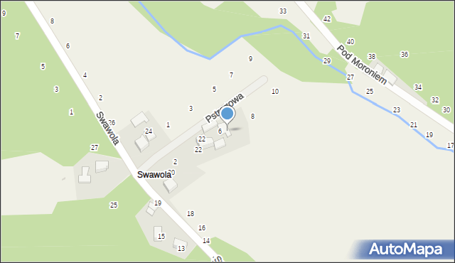 Prądnik Korzkiewski, Swawola, 22A, mapa Prądnik Korzkiewski