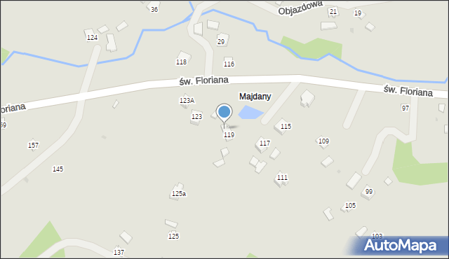 Pruchnik, św. Floriana, 121, mapa Pruchnik