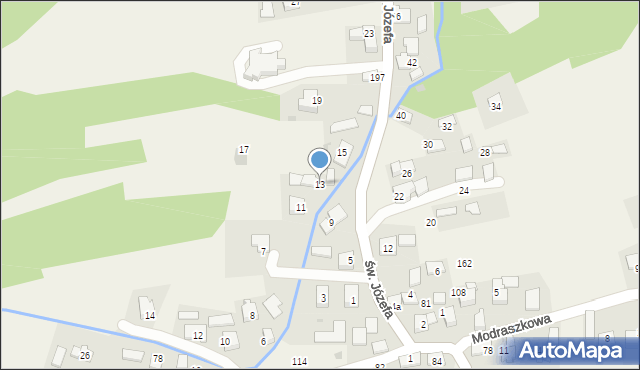 Przeginia Duchowna, św. Józefa, 13, mapa Przeginia Duchowna