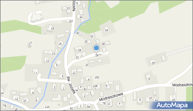 Przeginia Duchowna, św. Józefa, 24, mapa Przeginia Duchowna