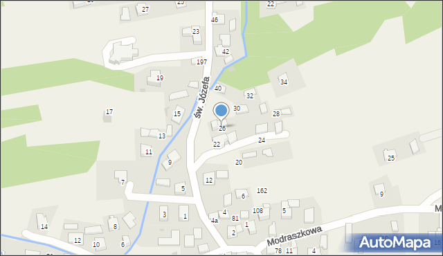 Przeginia Duchowna, św. Józefa, 26, mapa Przeginia Duchowna