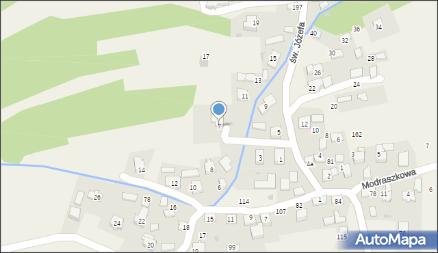 Przeginia Duchowna, św. Józefa, 7, mapa Przeginia Duchowna