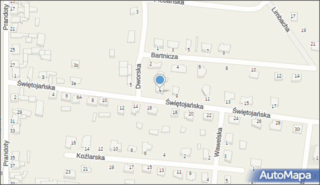 Przyprostynia, Świętojańska, 7, mapa Przyprostynia