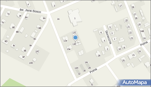 Przytoczna, św. Jana Bosco, 13D, mapa Przytoczna