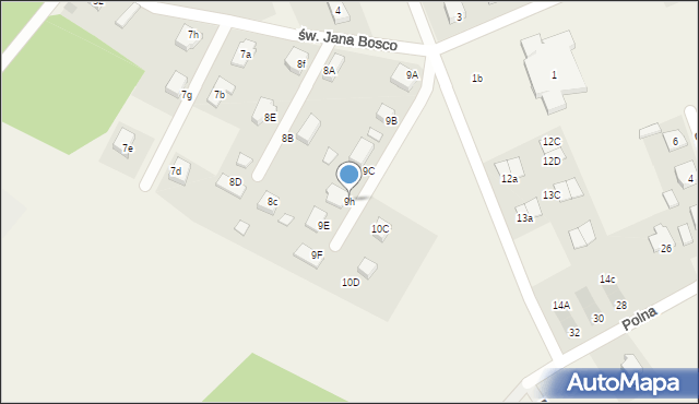 Przytoczna, św. Jana Bosco, 9h, mapa Przytoczna